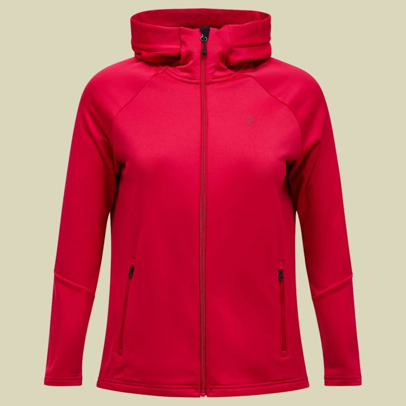Rider Essentials Zip Hood Woman L rot - Farbe tech burgundy von Peak Performance