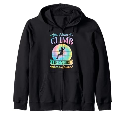 Yes I Know I Climb Like A Girl Want A Lektion Kapuzenjacke Yes I Know I Climb Like A Girl Want A Lektion Kapuzenjacke von Peak Rock Climbing With Outdoorsy Vibe