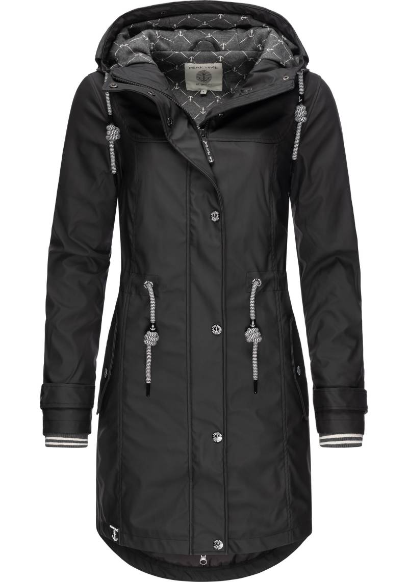 PEAK TIME Regenjacke "L60042" mit Kapuze stylisch taillierter Regenmantel für Damen von Peak Time