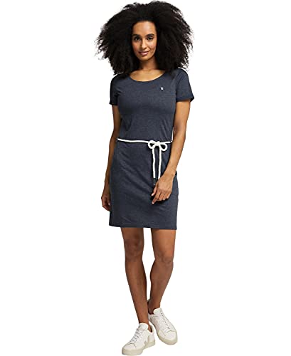 Peak Time Damen Jersey Sommerkleid Strandkleid L80022 Blue Melange Plain Gr. S von Peak Time