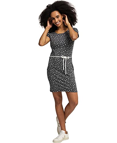 Peak Time Damen Jersey Sommerkleid Strandkleid L80022 Midgrey Melange Flowers Gr. L von Peak Time