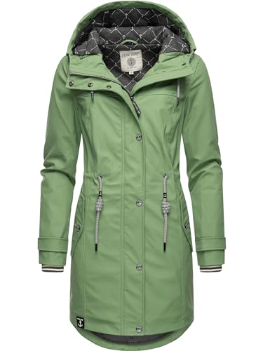 Peak Time Damen Regenjacke Regenmantel Jacke wasserdicht mit Kapuze L60042 LodenFrost23 Gr. 3XL von Peak Time