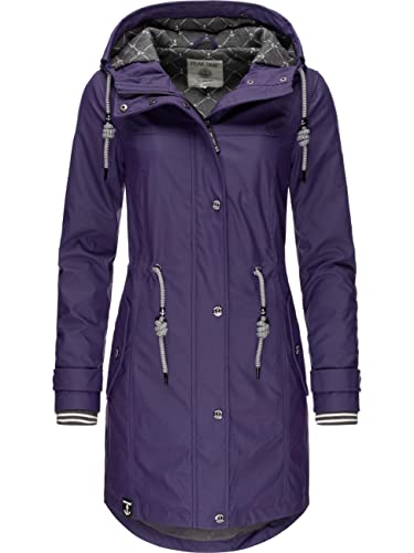 Peak Time Damen Regenjacke Regenmantel Jacke wasserdicht mit Kapuze L60042 Violett21 Gr. M von Peak Time