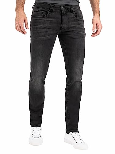 Peak Time Herren Jeans Slim Fit Hose mit elastischem Stretch Bund Mailand Dark Grey Gr. 36W/32L von Peak Time