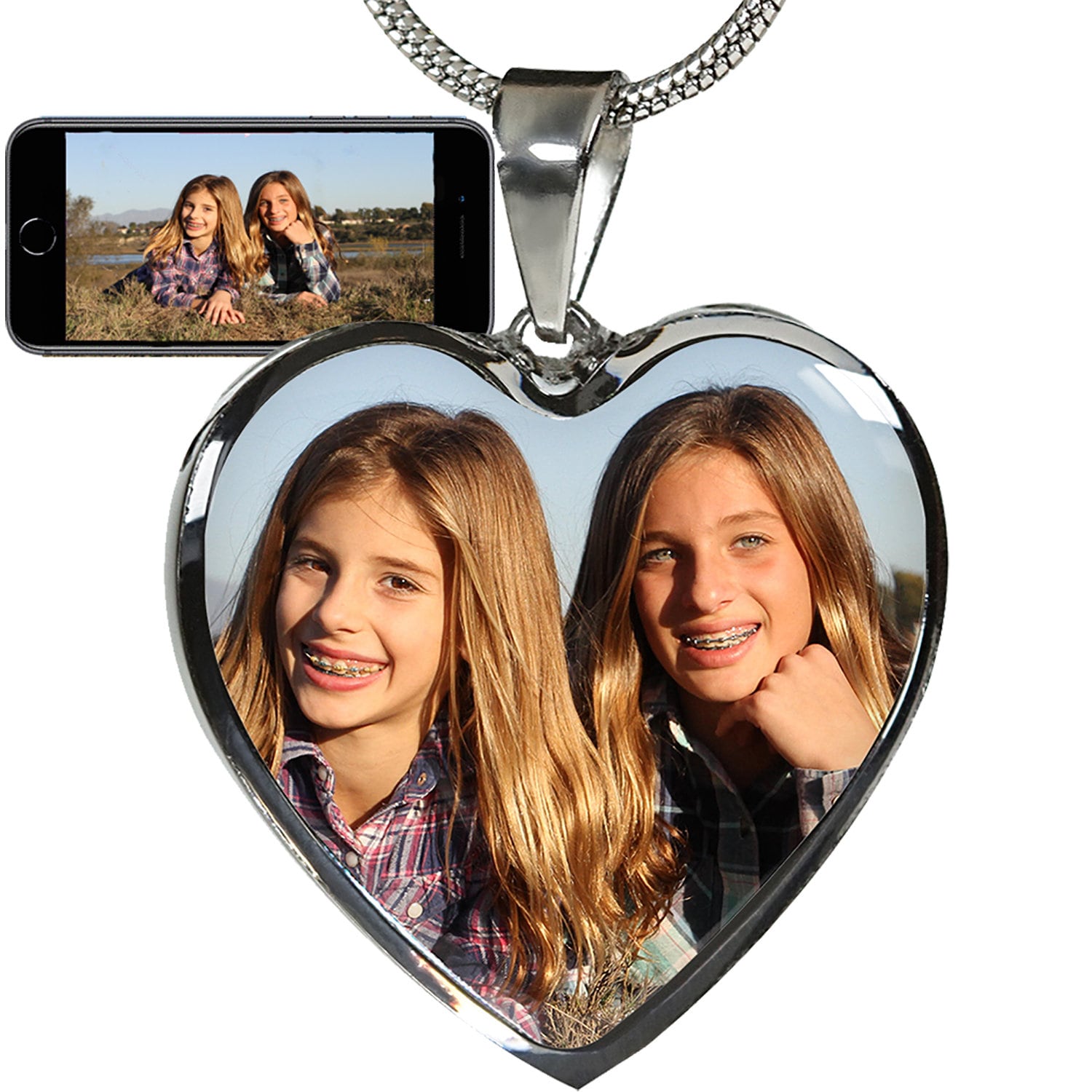 Peak Personalisierte Halskette Mit Foto Herz in Gold & Silber. Bild Valentinstag Geschenk Für Sie. Kostenloser Versand Peak Personalisierte Halskette Mit Foto Herz in Gold & Silber. Bild Valentinstag Geschenk Für Sie. Kostenloser Versand von PeakFamilyGifts