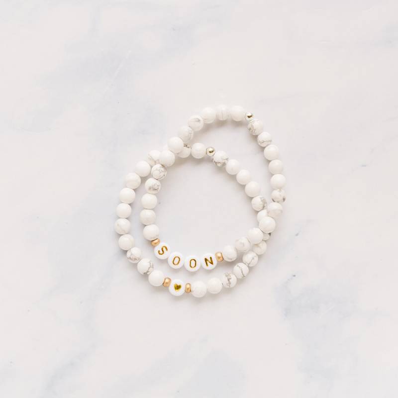 Soon Armband | 1, Marmor Und Gold Perlen || Keine Anpassungen 1 in 8, Unfruchtbarkeit Geschenkideen, Ivf Geschenke, Mama Im Warten von PeakandValleyBeads