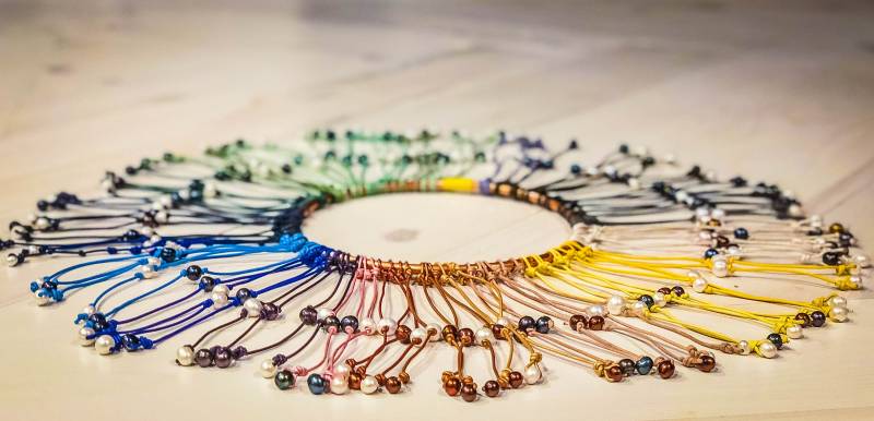 Echtem Hochwertigen Lederarmband Mit Süßwasser-Zuchtperlen von PeaksandSwellsCo