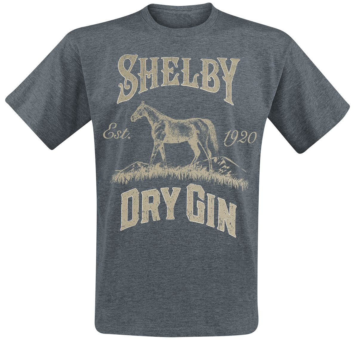 Peaky Blinders Shelby Dry Gin T-Shirt grau in L von Peaky Blinders