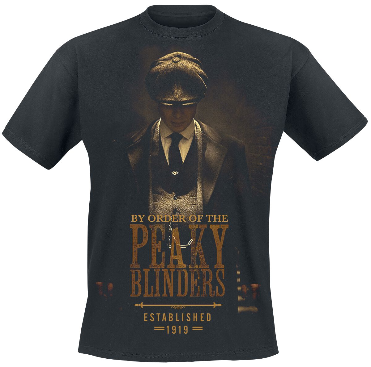 Peaky Blinders T-Shirt - Est 1919 - S bis XXL - für Männer - Größe S - schwarz  - Lizenzierter Fanartikel von Peaky Blinders