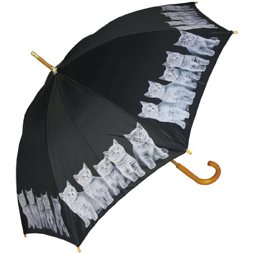 Pealra Grauer Katzen-Regenschirm von Pealra
