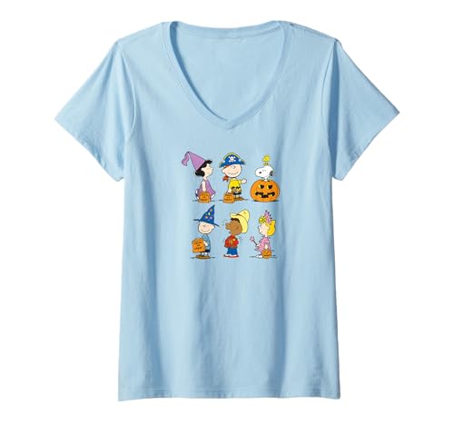 Damen Halloween-Kostüm-Reihe T-Shirt mit V-Ausschnitt von Peanuts