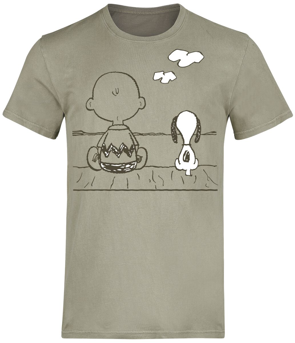 Peanuts Charlie Brown und Snoopy T-Shirt grün in L von Peanuts