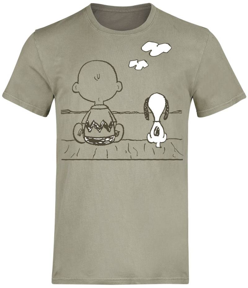Peanuts Charlie Brown und Snoopy T-Shirt grün in L von Peanuts