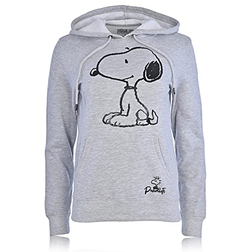 Peanuts Damen Snoopy Fashion Hoodie – Damen Classic Snoopy Fleece Sweatshirt Folie Sweatshirt - Grau - X-Groß von Peanuts