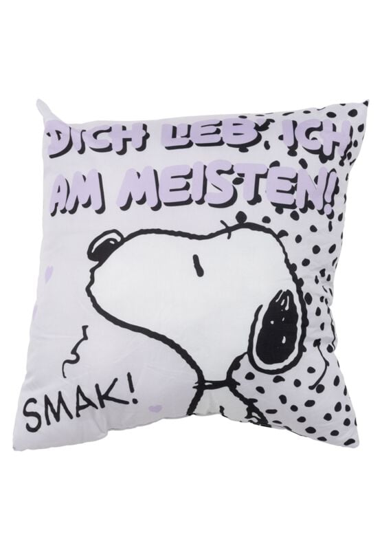 Peanuts Dich lieb´ ich am meisten! Kissen weiß schwarz von Peanuts