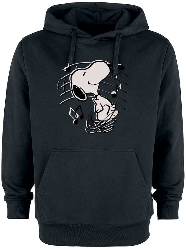 Peanuts Kapuzenpullover - Snoopy Music - S bis XXL - für Männer - Größe XXL - schwarz  - EMP exklusives Merchandise! von Peanuts