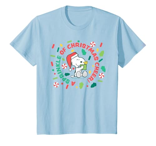 Peanuts Kids Woodstock Snoopy Xmas Streuer Pfefferminze Cheer T-Shirt von Peanuts