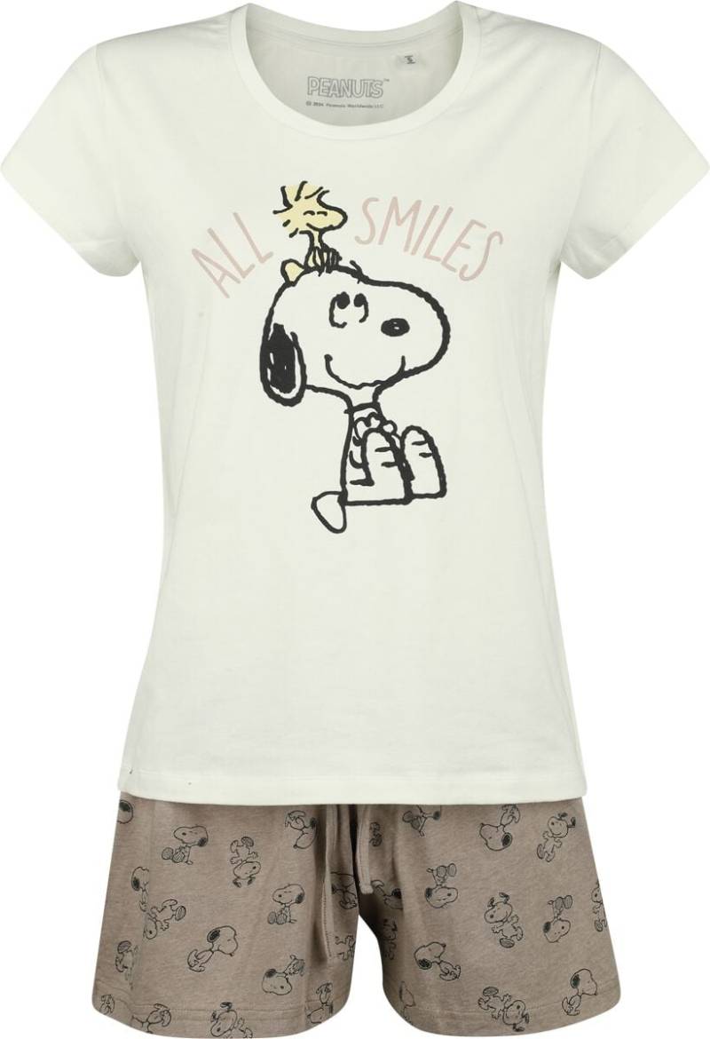Peanuts Schlafanzug - Snoopy und Woostock - All Smiles - S bis 3XL - für Damen - Größe XL - multicolor  - EMP exklusives Merchandise! von Peanuts
