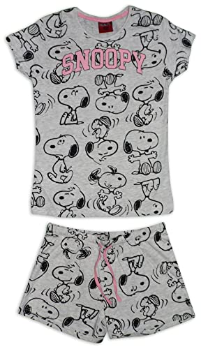 Peanuts Snoopy Mädchen Pyjama Set aus Baumwolle, grau, 9-10 Jahre von Peanuts