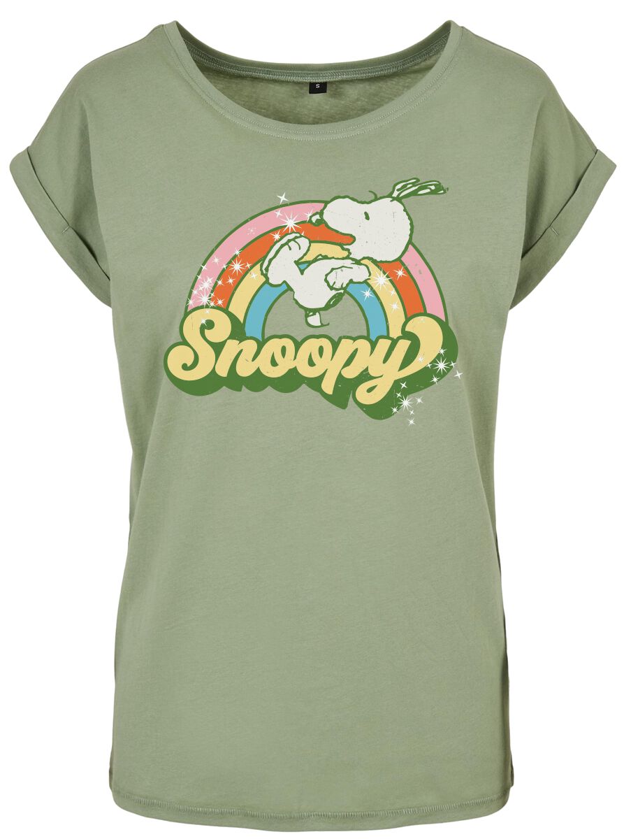 Peanuts Snoopy - Retro Rainbow T-Shirt grün in 5XL von Peanuts