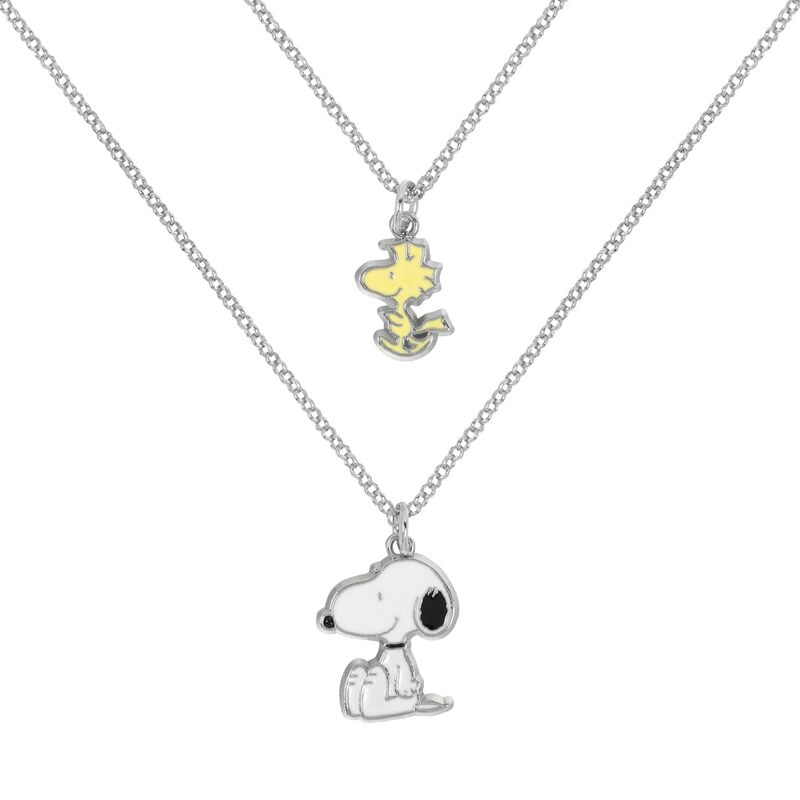 Peanuts Snoopy & Woodstock 2er Set Halskette silberfarben von Peanuts