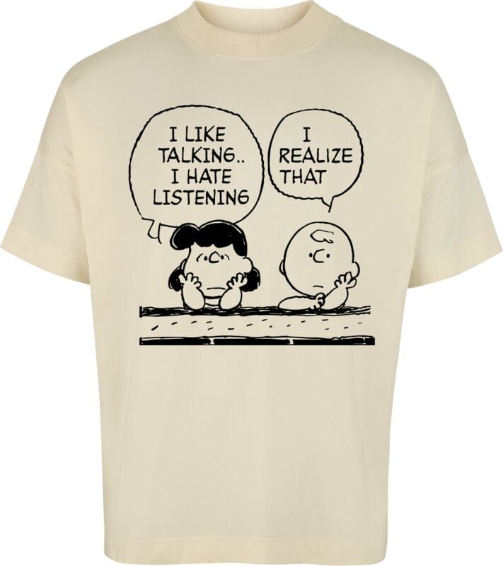 Peanuts T-Shirt - Charlie Brown und Lucy - Oversize - S bis 3XL - für Männer - Größe XL - natur - EMP exklusives Merchandise! Peanuts T-Shirt - Charlie Brown und Lucy - Oversize - S bis 3XL - für Männer - Größe XL - natur - EMP exklusives Merchandise! von Peanuts