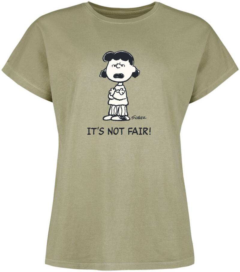 Peanuts T-Shirt - Lucy van Pelt - It´s Not Fair! - S bis 3XL - für Damen - Größe XXL - grün  - EMP exklusives Merchandise! von Peanuts