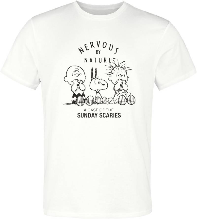 Peanuts T-Shirt - Nervous By Nature A Case Of The Sunday Scaries - S bis 3XL - für Männer - Größe L - weiß  - EMP exklusives Merchandise! von Peanuts