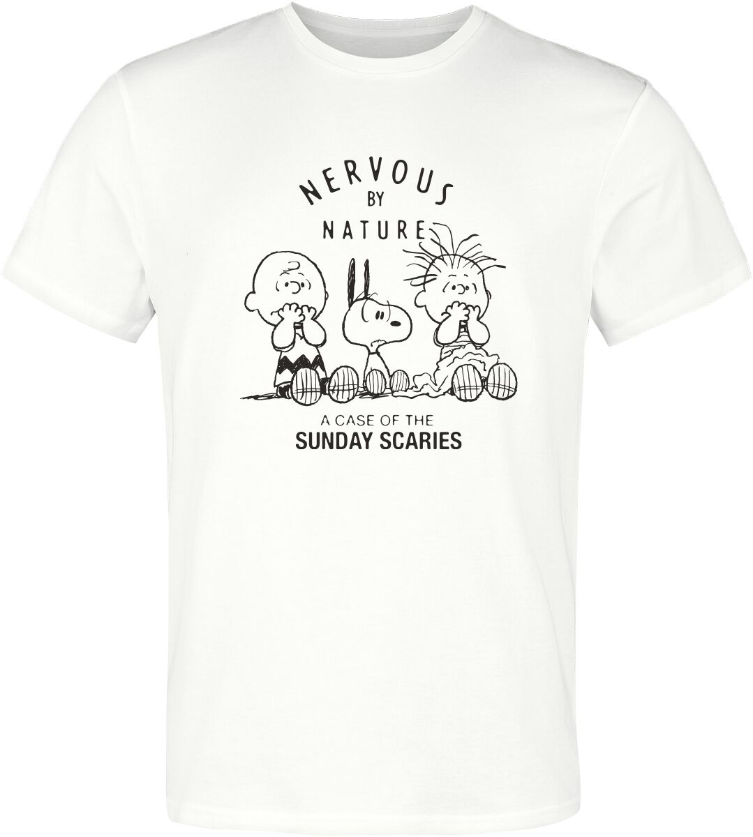 Peanuts T-Shirt - Nervous By Nature A Case Of The Sunday Scaries - S bis 3XL - für Männer - Größe XXL - weiß  - EMP exklusives Merchandise! von Peanuts