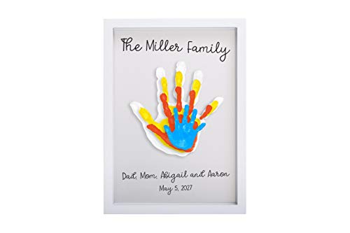 Pearhead Clear Family Handprint Frame, Family Print Keepsake, Multicolor DIY Art von Pearhead