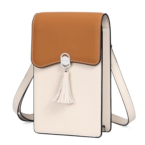 Pearl Angeli Handy Umhängetasche Geldbörse Damen Umhängen Handytasche RFID Schutz Klein Handtasche von Pearl Angeli