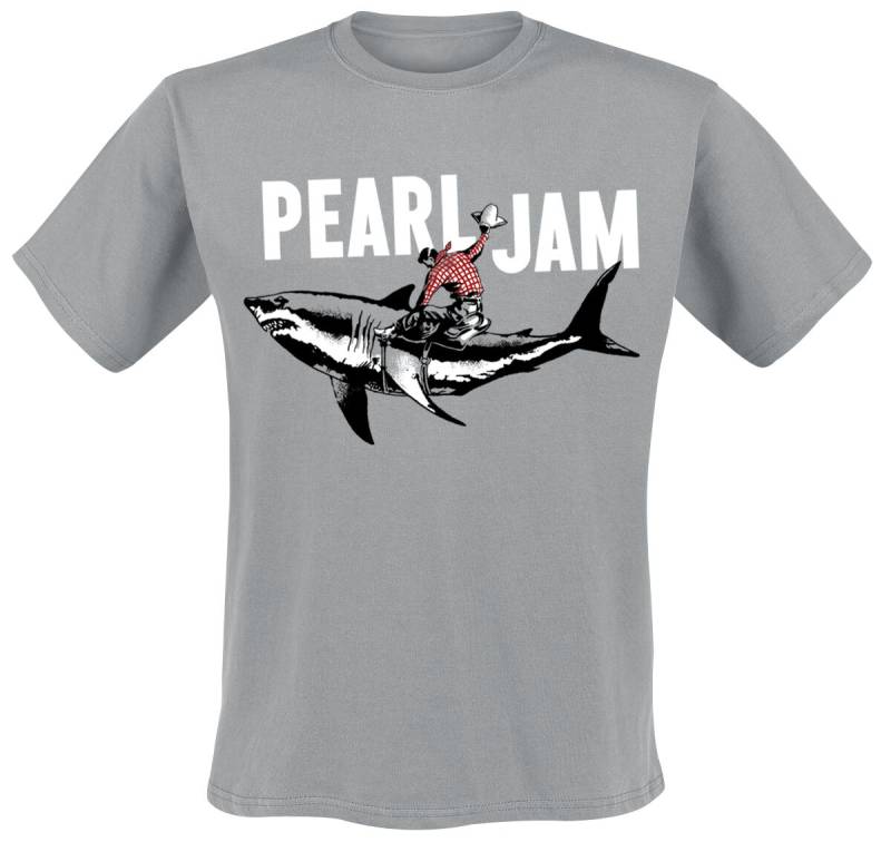 Pearl Jam Shark Cowboy T-Shirt grau in L von Pearl Jam