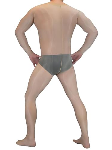 Pearl & Poseidon - Männer-Bodystocking Schwarz Glossy XXL 15 Denier 100% Opak für Erwachsene Männer von Pearl & Poseidon