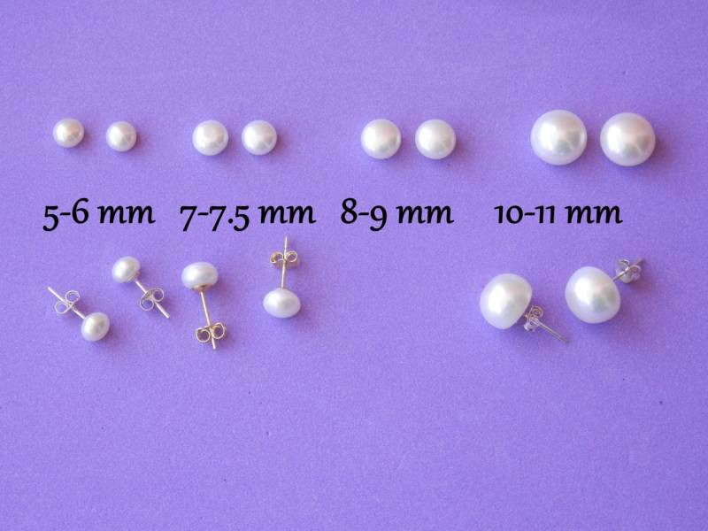 Brautjungfer Geschenk Perle Ohrringe Set Von 3 5 6 Satz 7 8 9 von PearlDazzle