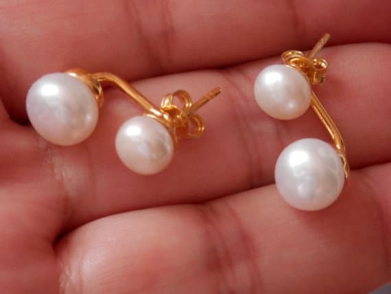 Doppelseitige Perlenohrringe von PearlDazzle