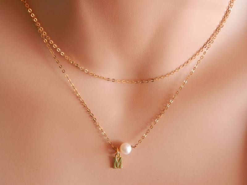 Geschichtete Halskette Set, Doppelte Kette Halsketten, Gold-Set von PearlDazzle