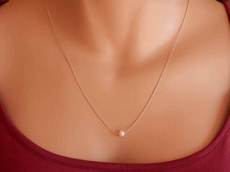 Kleine Perlenkette, Süsswasserperlen, Perlenschmuck von PearlDazzle