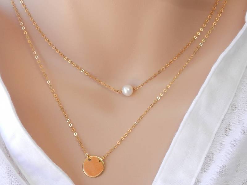 Perlenkette-Perlenkette Mit Einer Perle-Einer Perle Perlenkette-Süßwasser-Perlenkette - Schwimmende Perlenkette von PearlDazzle