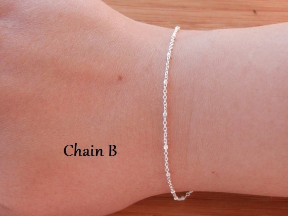 sterling Silber Armband Kette Satellit von PearlDazzle