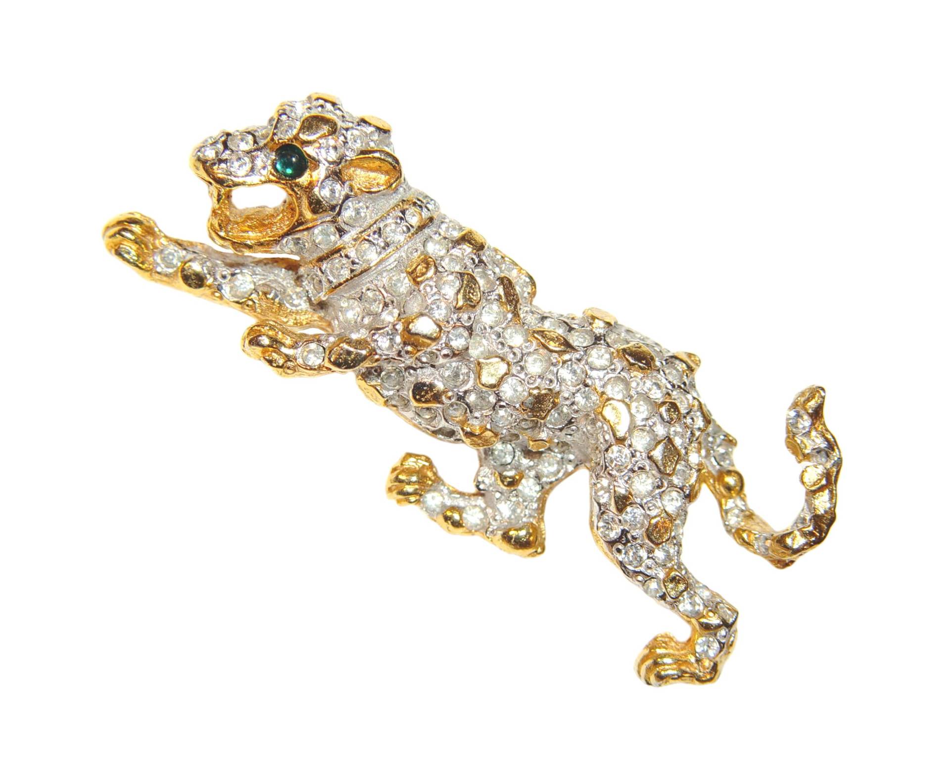 Kenneth Lane Brosche, Strass Leopard, Selten, Sammlerstück, Signiert, Vintage 1960Er Jahre K.j.l Kenneth Lane Brosche, Strass Leopard, Selten, Sammlerstück, Signiert, Vintage 1960Er Jahre K.j.l von PearlModern