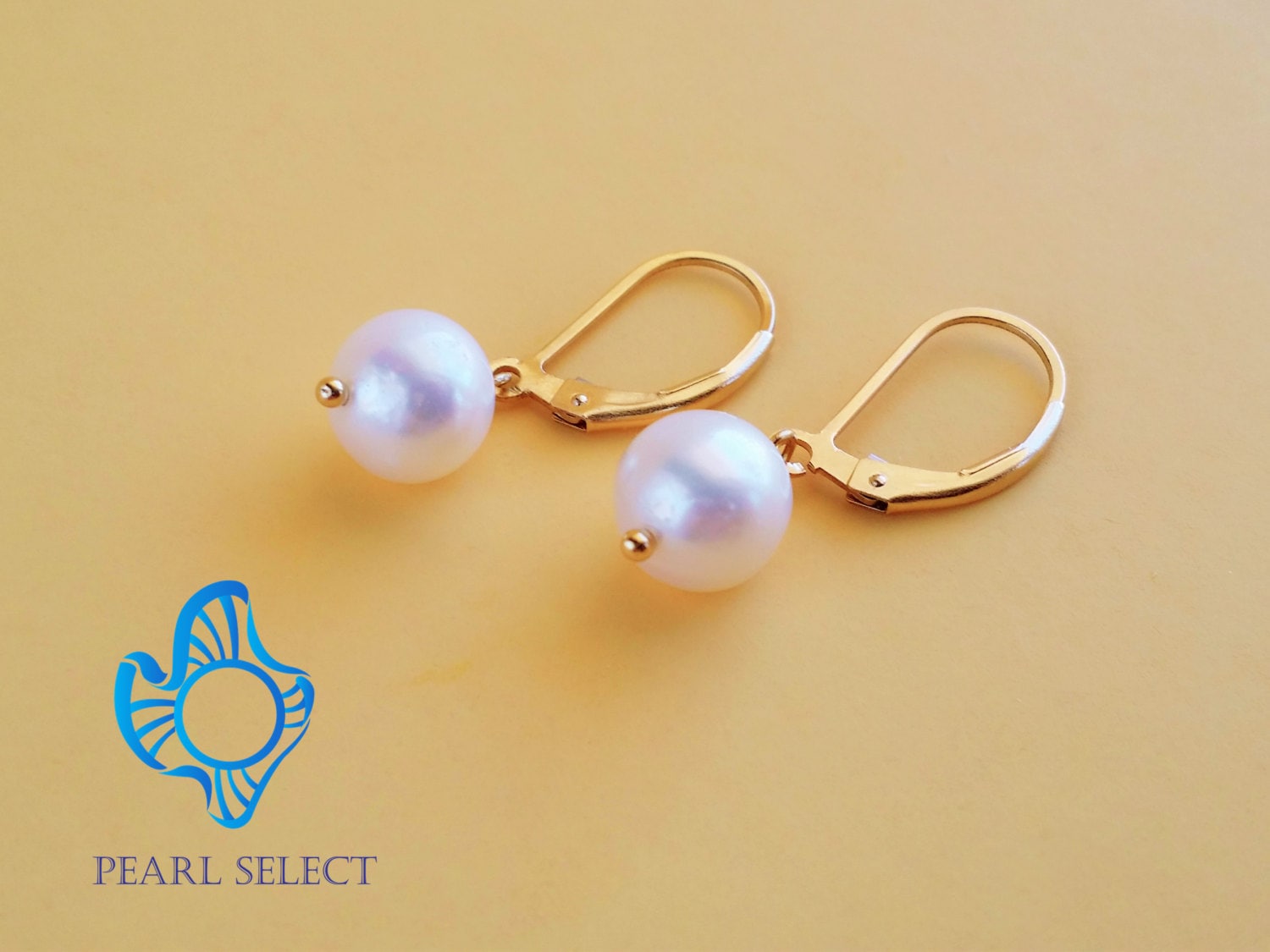 14K Gold Gefüllte Süßwasser-Zuchtperlen-Ohrringe Ohrhänger von PearlSelect