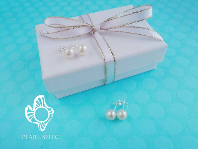 7 Mm Aaa Süßwasser Perlen Ohrstecker Sterling Silber Ohrstecker von PearlSelect