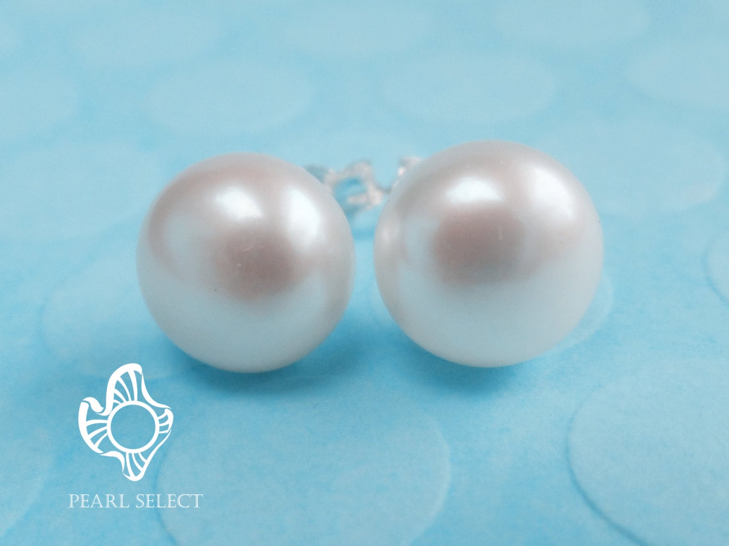 Elfenbeinperlen Ohrstecker 925 Sterling Silber, Süsswasserperle | 9-9.5 Mm von PearlSelect