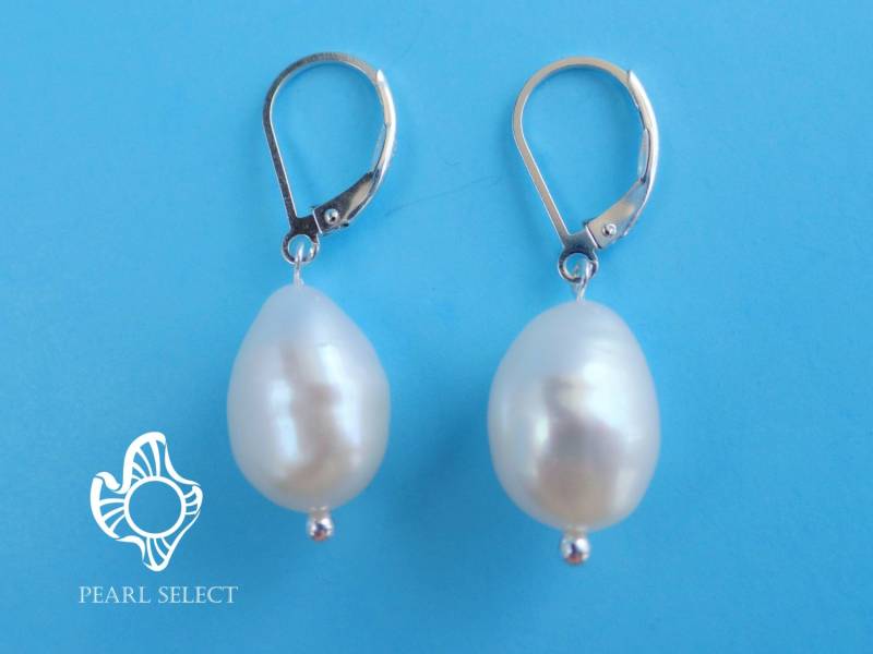 Perlen Ohrringe, Brautjungfern Geschenk, Barock Ohrringe, Sterling Silber Ohrringe, Lever Back Ohrringe, Perlen Ohrringe von PearlSelect