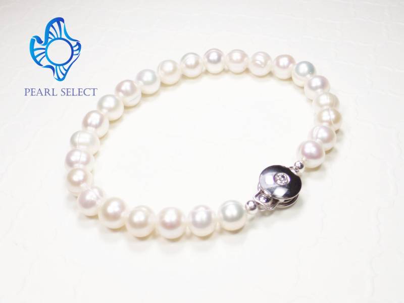 Süßwasserperlen Armband Cremeweißer Brautjungfer Schmuck von PearlSelect