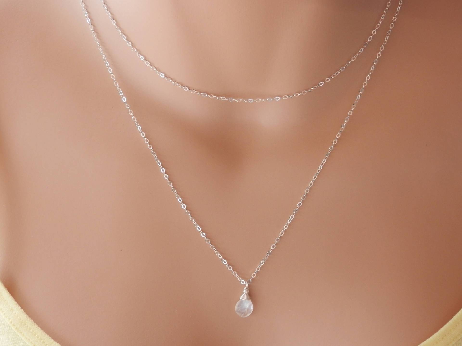 Drahtumwickelte Mondsteinkette von PearlTales