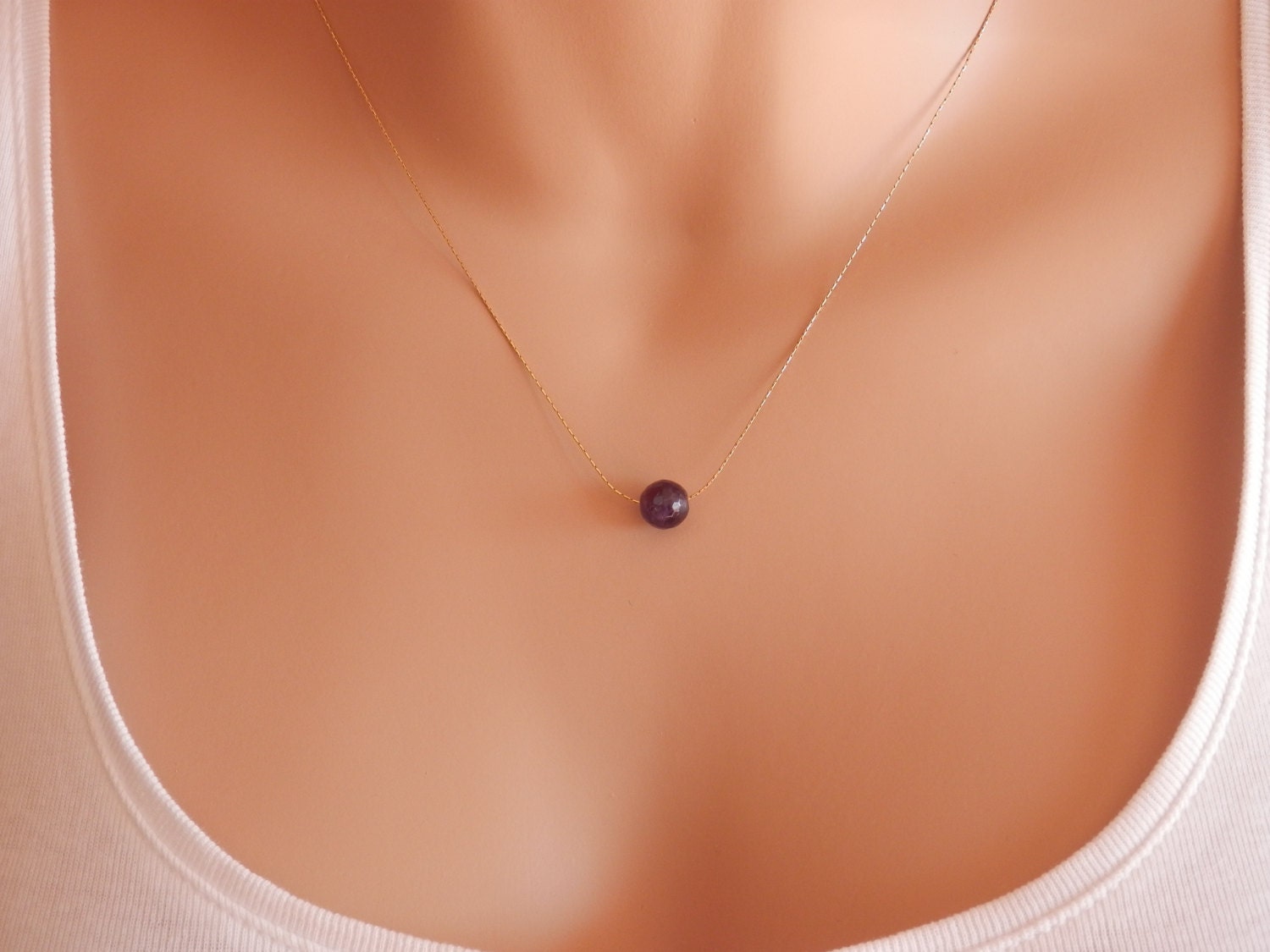 Februar Geburtsstein Amethyst Halskette Skorpion Geschenke Anhänger Silber Schmuck von PearlTales