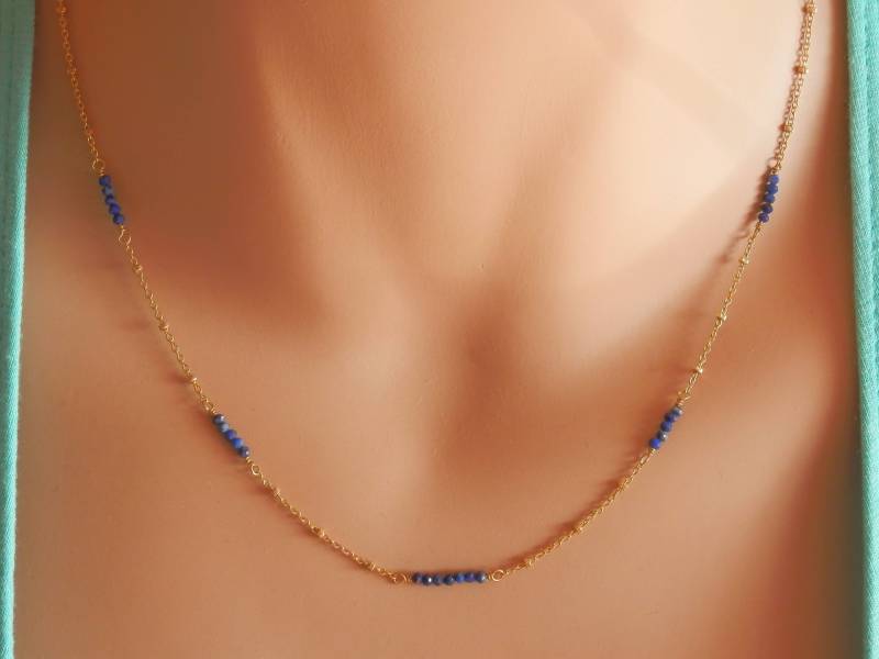 Gold Lapislazuli Halskette von PearlTales
