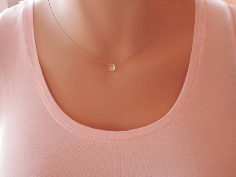 Gold Mondstein Kette Halskette von PearlTales