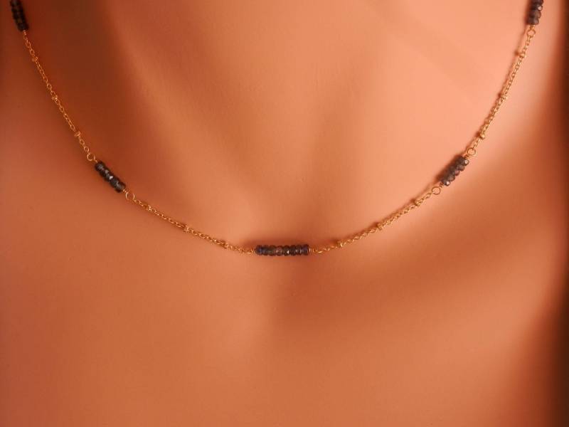 September Geburtsstein Halskette Saphir Gold Armband Sterling Silber Schmuck Brautjungfer Br von PearlTales